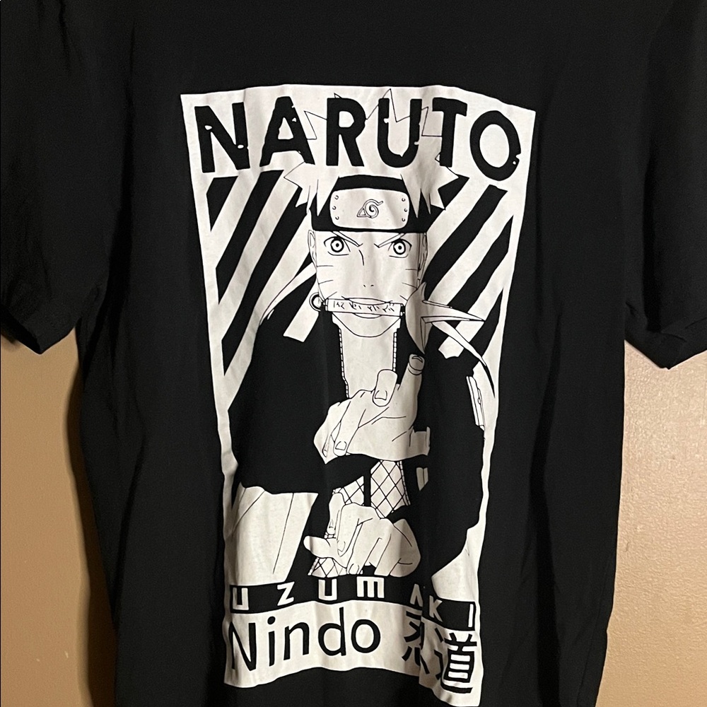 😄Naruto Nindo anime Tshirt medium